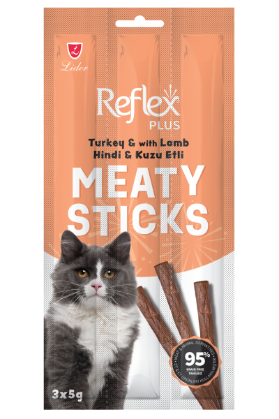 REFLEX PLUS 3'LÜ STİCK KEDİ HİNDİ & KUZU